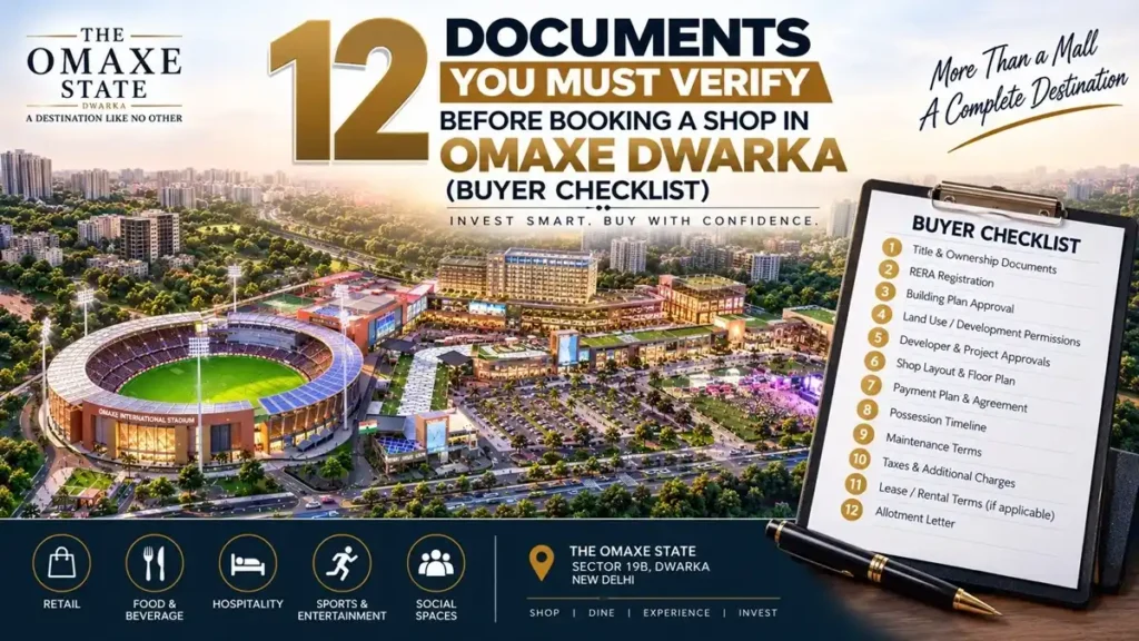 12 documents to verify before booking a shop in Omaxe Dwarka Sector 19B